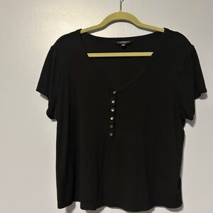 Liverpool Black V-Neck Short Sleeve Top